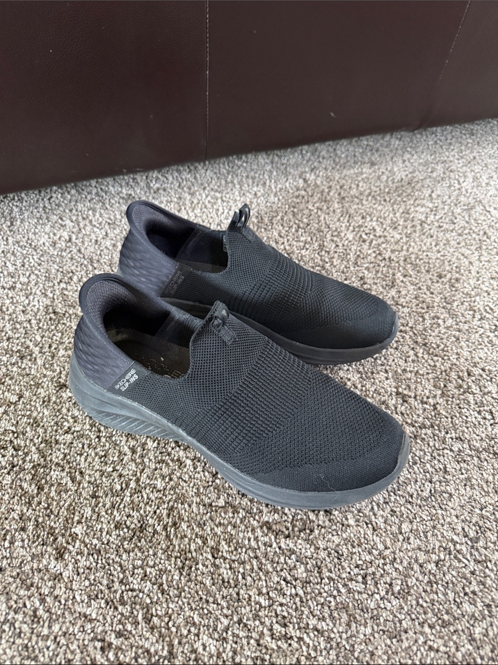 Skechers Women's Black Slip-Ins Knit Sneakers ultra flex 3.0 size 10